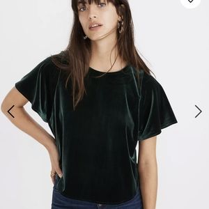 Madewell velvet butterfly top